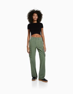 image-2023 Spring and Summer New Casual Versatile Army Green Overalls Hot Girls High Waist Slim Pants Women's Trendy
