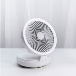 image-E808 household electric fan wall-mounted desktop fan dormitory student silent desktop rechargeable small air circulation fan