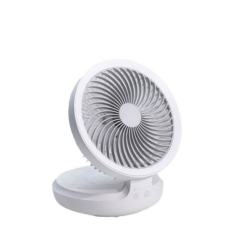 image-E808 household electric fan wall-mounted desktop fan dormitory student silent desktop rechargeable small air circulation fan