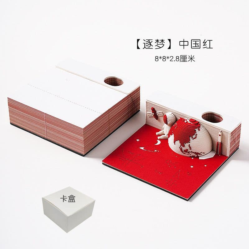 image-Low Price Calendar 2024 Note Desk Calendar Bad Creative 3D Paper Sculpture Earth Office Desktop Ornament