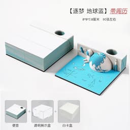 image-Low Price Calendar 2024 Note Desk Calendar Bad Creative 3D Paper Sculpture Earth Office Desktop Ornament