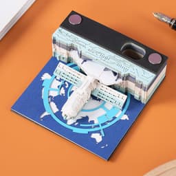 image-Low Price Calendar 2024 Note Desk Calendar Bad Creative 3D Paper Sculpture Earth Office Desktop Ornament