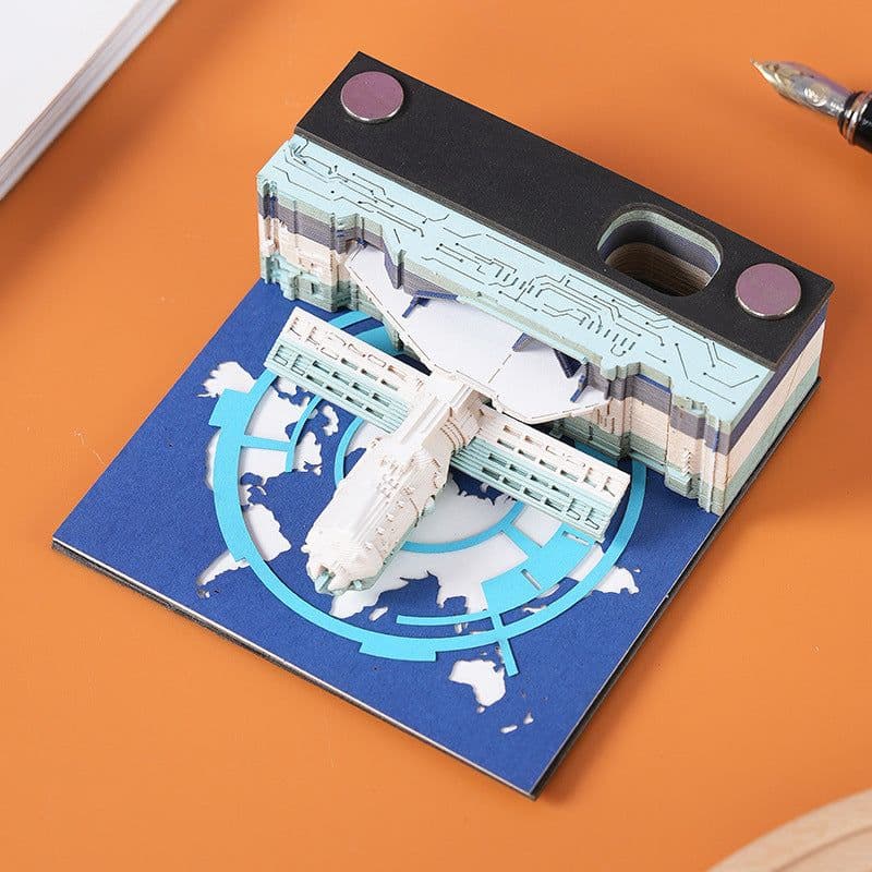 image-Low Price Calendar 2024 Note Desk Calendar Bad Creative 3D Paper Sculpture Earth Office Desktop Ornament
