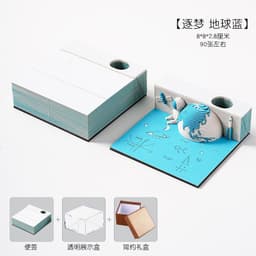 image-Low Price Calendar 2024 Note Desk Calendar Bad Creative 3D Paper Sculpture Earth Office Desktop Ornament