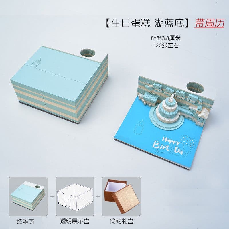 image-Low Price Calendar 2024 Note Desk Calendar Bad Creative 3D Paper Sculpture Earth Office Desktop Ornament