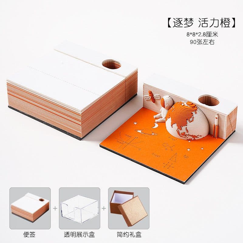 image-Low Price Calendar 2024 Note Desk Calendar Bad Creative 3D Paper Sculpture Earth Office Desktop Ornament