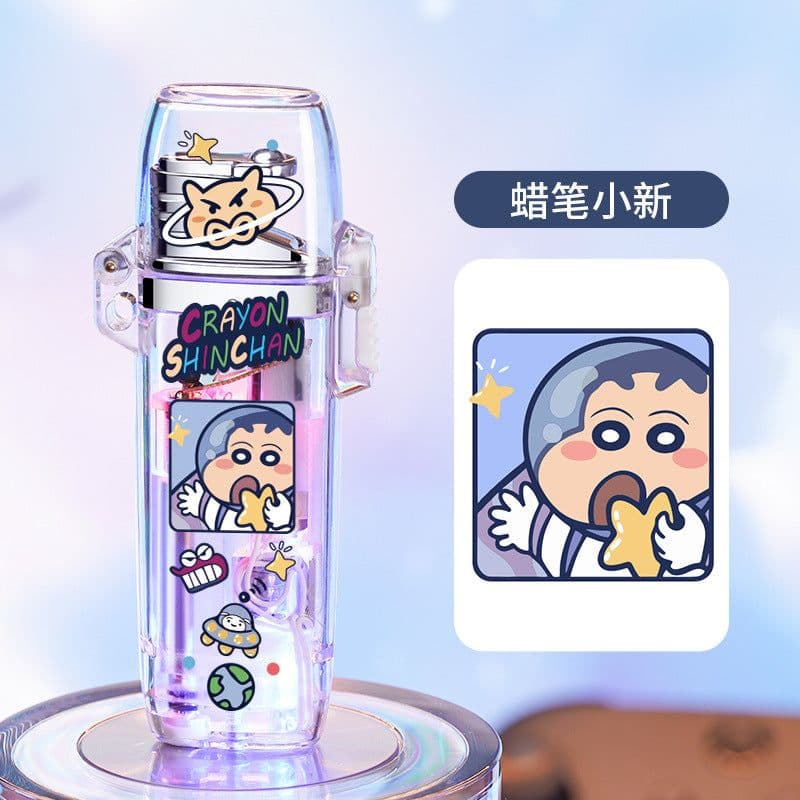 image-New internet celebrity creative transparent flashing cartoon cute and cool strawberry bear luminous windproof lighter can be shipped on behalf of others