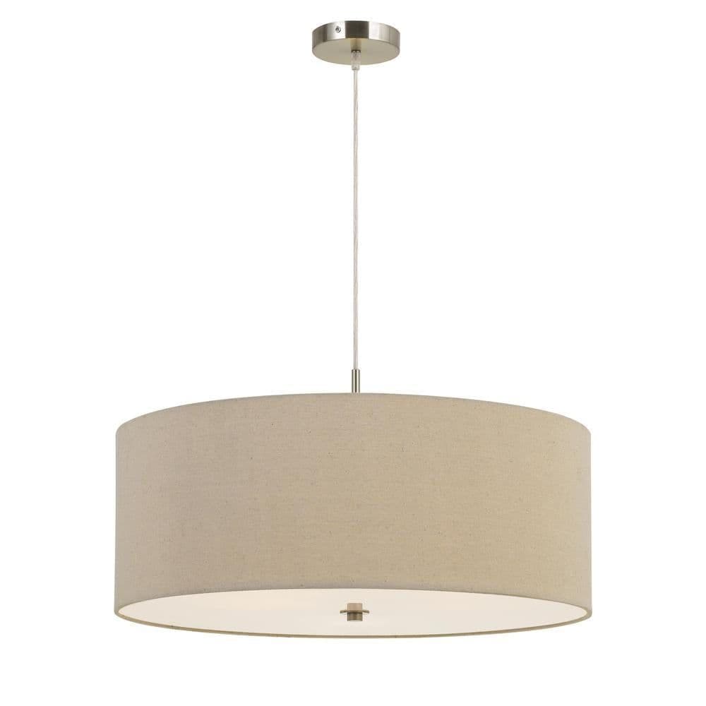 image-60W X 3 Addison Drum Pendant Fixture. Dia:24"