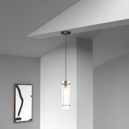 image-Single Pendant Clear Frosted Glass