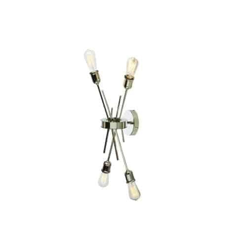 image-4LT Wall Sconce, Burnished Chrome Finish