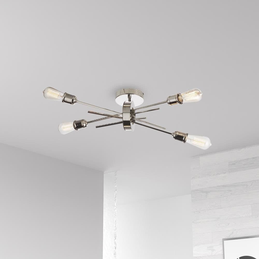 image-4LT Wall Sconce, Burnished Chrome Finish