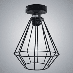 image-Vintage Industrial Geometric Diamond Shaped E27 Light Fitting 60W Lighting Bulb Holder