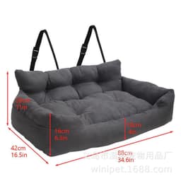 image-Special car cushion for large dogs, pet car rear double-seat nest, dual-purpose dog house car-mounted