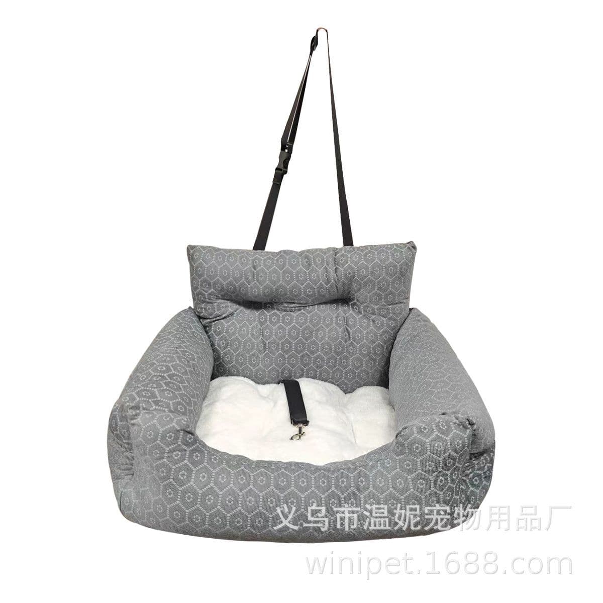 image-Special car cushion for large dogs, pet car rear double-seat nest, dual-purpose dog house car-mounted