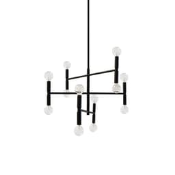 image-12LT Incandescent Chandelier, Matte Black