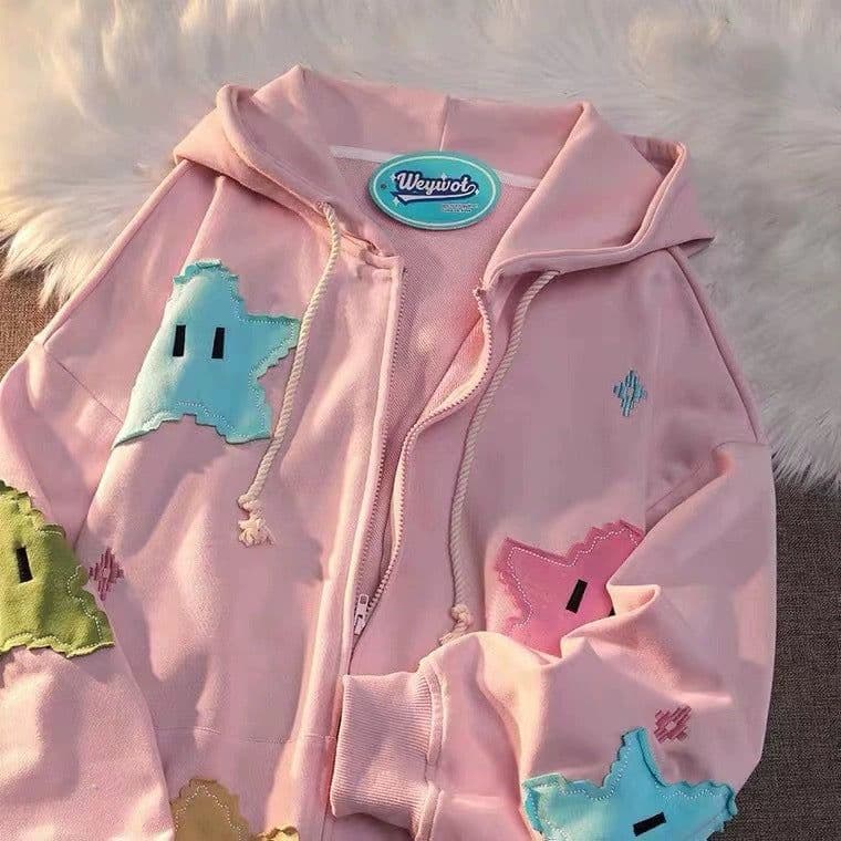 image-2023 Kuro Cartoon Hooded Girls AliExpress Foreign Trade Applique Sweatshirt