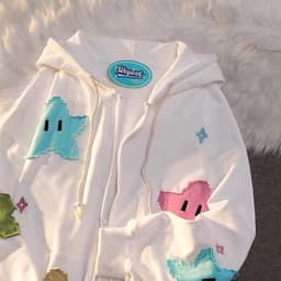 image-2023 Kuro Cartoon Hooded Girls AliExpress Foreign Trade Applique Sweatshirt