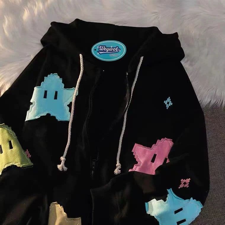image-2023 Kuro Cartoon Hooded Girls AliExpress Foreign Trade Applique Sweatshirt
