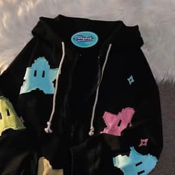 image-2023 Kuro Cartoon Hooded Girls AliExpress Foreign Trade Applique Sweatshirt