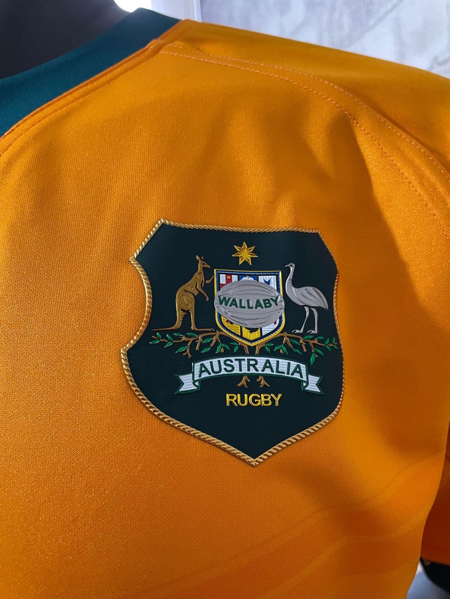 image-Foreign Trade 2023 World Cup Australia Home Rugby Jersey Australia Home Rugby Jersey