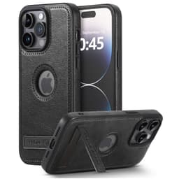 image-Suitable for Apple 15promax leather texture bracket mobile phone case iPhone14 anti-fall mobile phone case 13 simple men