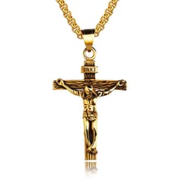 image-2023 cross-border e-commerce supply retro men's pendants, multiple necklaces, pure steel chain jewelry wholesale