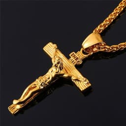 image-2023 cross-border e-commerce supply retro men's pendants, multiple necklaces, pure steel chain jewelry wholesale