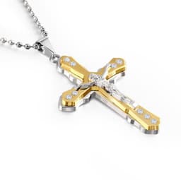 image-2023 cross-border e-commerce supply retro men's pendants, multiple necklaces, pure steel chain jewelry wholesale