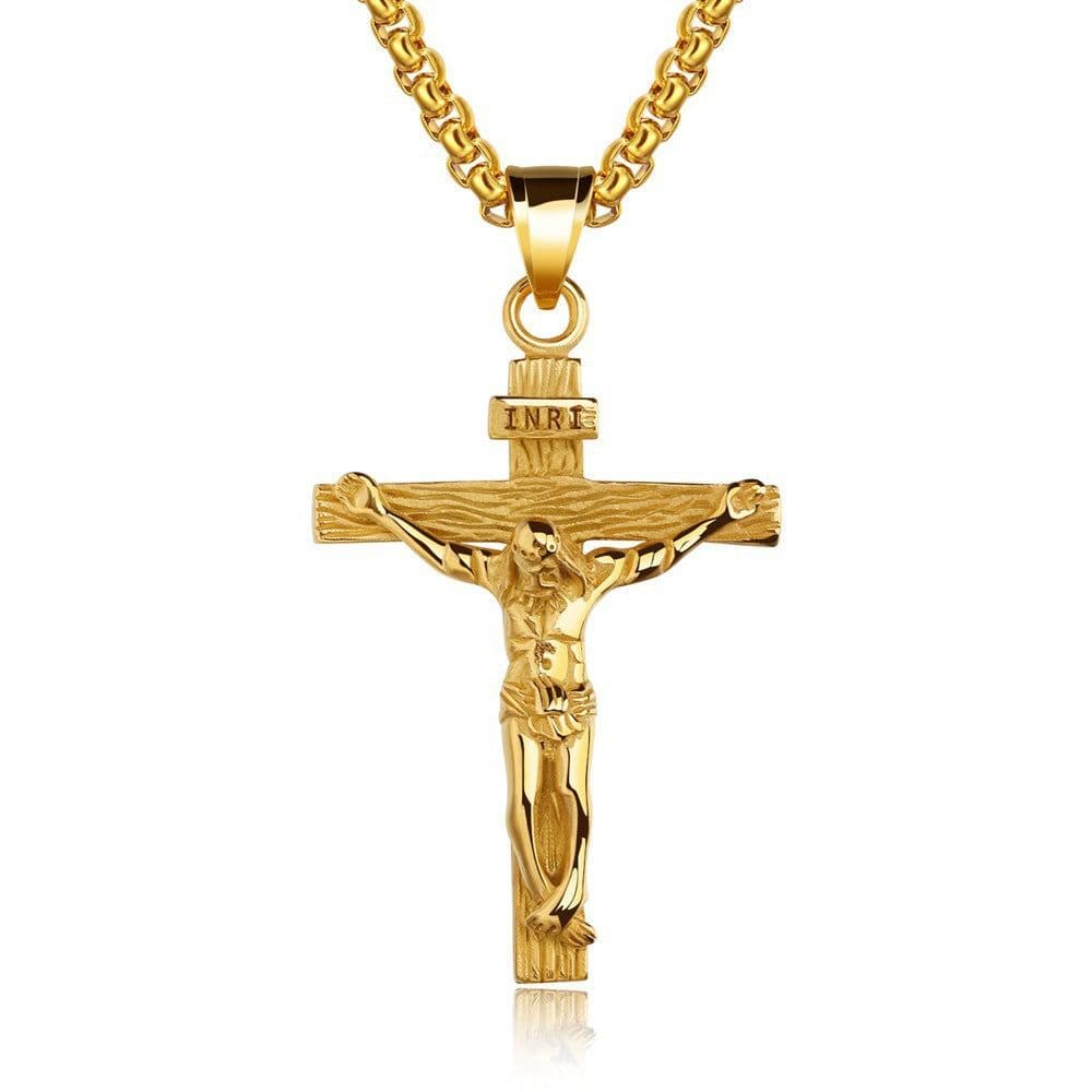 image-2023 cross-border e-commerce supply retro men's pendants, multiple necklaces, pure steel chain jewelry wholesale