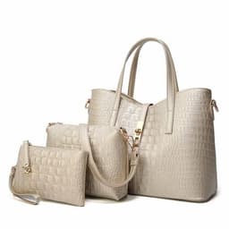 image-Three-Piece Women's Casual PU Leather Handbags