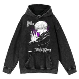 image-hoodie cross-border spring and autumn new washed retro hoodie curse return to anime peripheral printed sweatshirts for men and women