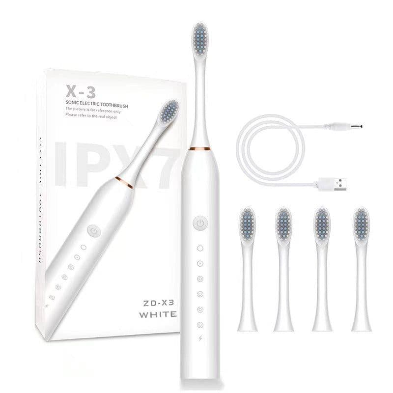 image-Wholesale smart ultrasonic electric toothbrush gift box gift packaging couple charging soft bristle electric toothbrush adult model