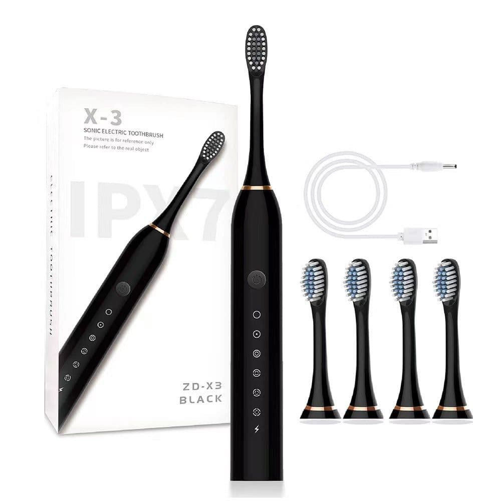 image-Wholesale smart ultrasonic electric toothbrush gift box gift packaging couple charging soft bristle electric toothbrush adult model