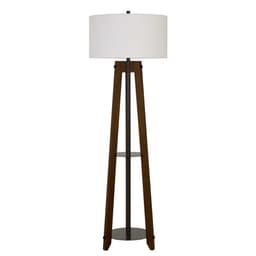 image-150W 3 Way Bilzen Ash Wood Tripod Floor Lamp