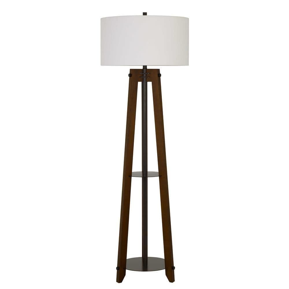 image-150W 3 Way Bilzen Ash Wood Tripod Floor Lamp