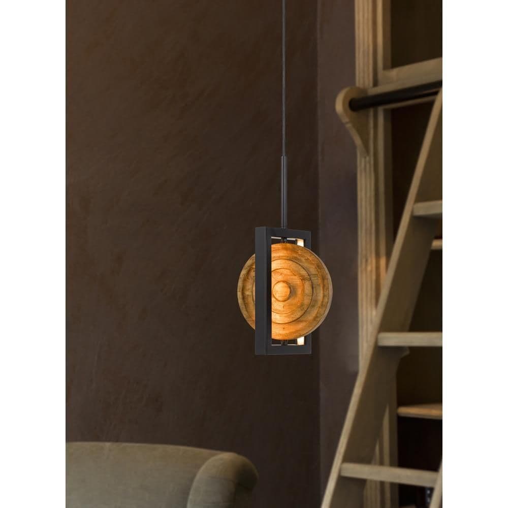 image-Fano integrated dimmable LED wood/metal mini pendant fixture