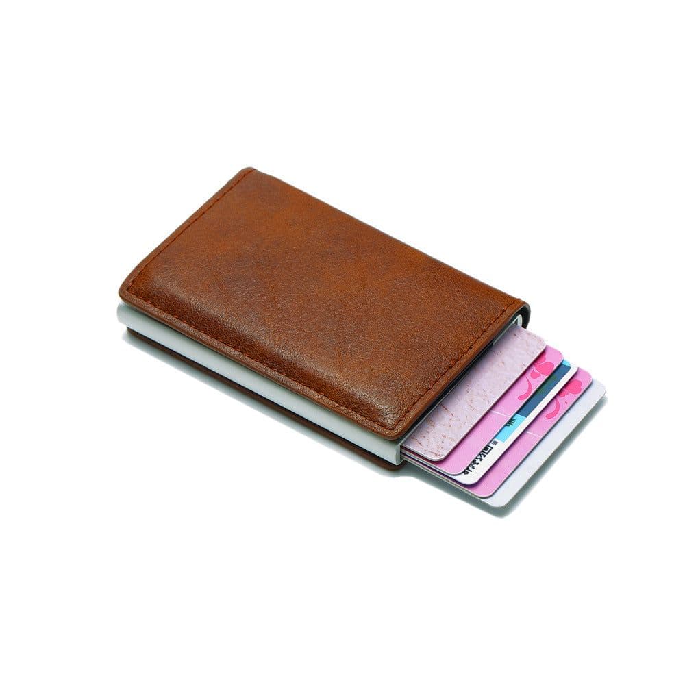 image-RFID anti-theft carbon fiber men's wallet credit card holder Men's wallet foreign trade multi-function wallet Men Wallet