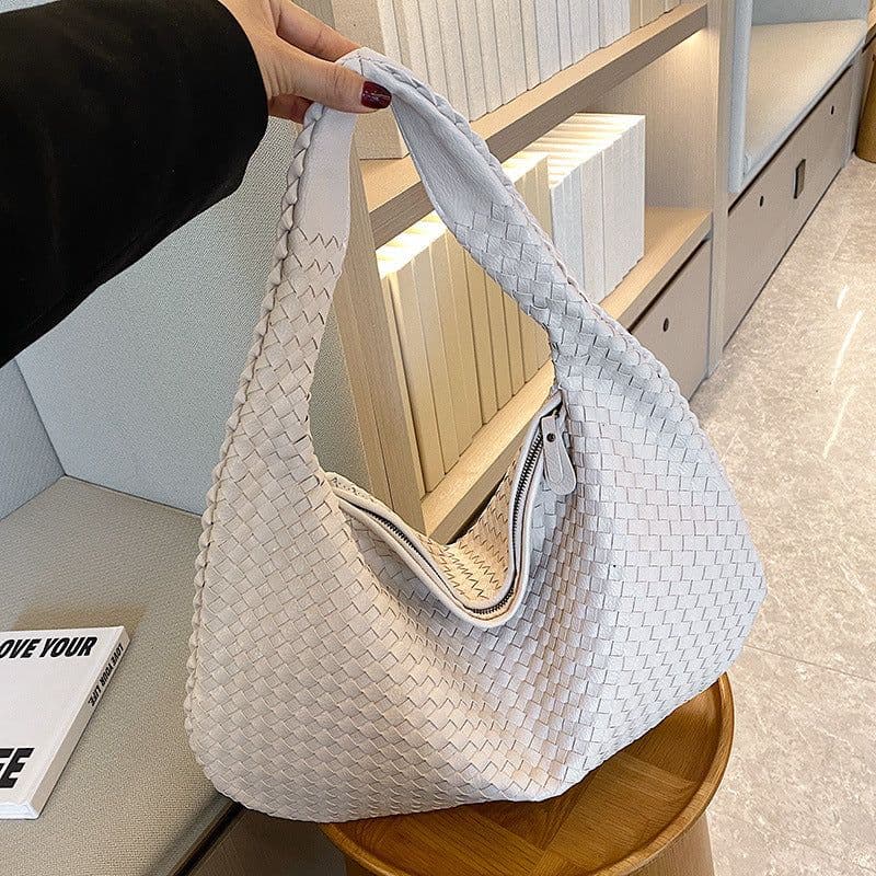image-New high-end hand-woven bag women's cross-border foreign trade armpit bag casual texture shoulder bag handbag