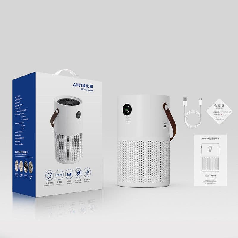 image-The new AP01 negative ion air purifier can be used as a deodorizing and formaldehyde-removing air freshener for bedrooms.