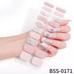 image-customized gel nail stickers 3D lighting light therapy semi-cured nail stickers European and American Amazon gel nail stickers