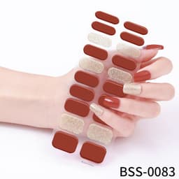 image-customized gel nail stickers 3D lighting light therapy semi-cured nail stickers European and American Amazon gel nail stickers