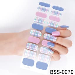 image-customized gel nail stickers 3D lighting light therapy semi-cured nail stickers European and American Amazon gel nail stickers