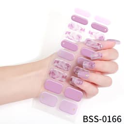 image-customized gel nail stickers 3D lighting light therapy semi-cured nail stickers European and American Amazon gel nail stickers