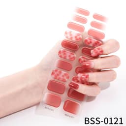 image-customized gel nail stickers 3D lighting light therapy semi-cured nail stickers European and American Amazon gel nail stickers