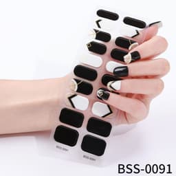 image-customized gel nail stickers 3D lighting light therapy semi-cured nail stickers European and American Amazon gel nail stickers
