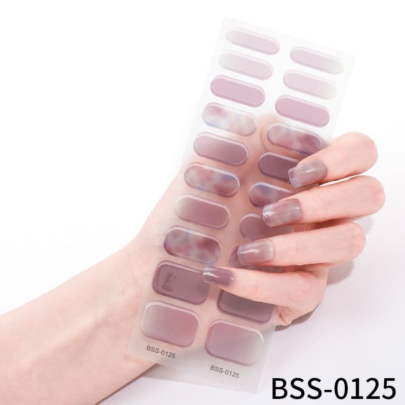 image-customized gel nail stickers 3D lighting light therapy semi-cured nail stickers European and American Amazon gel nail stickers