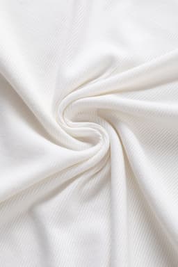 image-White Contrast Tweed Puff Sleeve Top