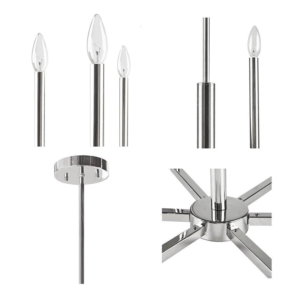 image-6-Light Contemporary Candelabra Styled Chandelier