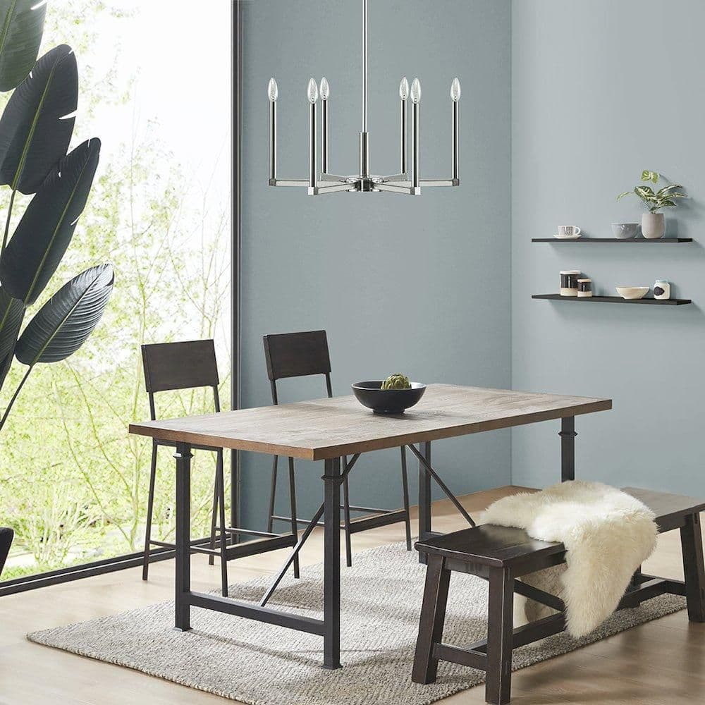 image-6-Light Contemporary Candelabra Styled Chandelier