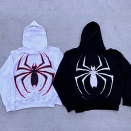 image-2023 European Halloween personalized male and female sweater hoodies Y2K couple large size Spider-Man zip hoodie